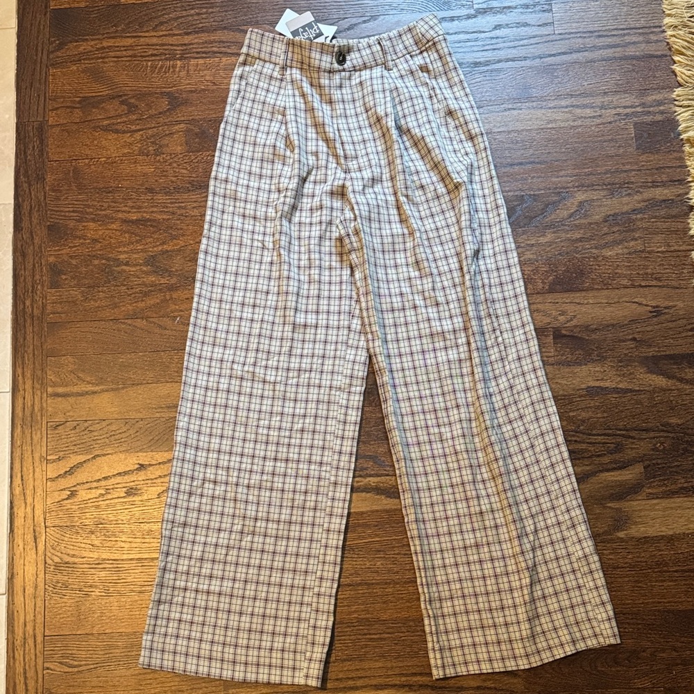 Cotton Candy Plaid Women's Trousers